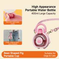 Bouteille d'eau portable 2 en 1 pour animaux de compagnie Vansity OEM, 500 ml, pliable, pour les voyages et les promenades