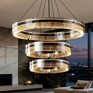 Lámpara Colgante LED de Color Negro con Anillo Redondo para Sala de Estar de Estilo Nórdico Moderno - Product Image 4