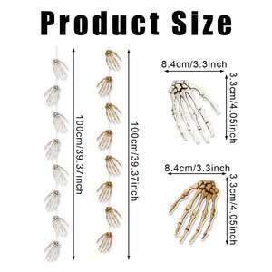 Adornos de Manos de Esqueleto para Halloween, Juego de 6 Piezas, Decoraciones de Fantasmas y Esqueletos de Plástico de Estilo Clásico - Product Image 4