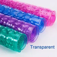Tapis de sol de salle de bain en PVC moderne et écologique Grand tapis antidérapant pour salle de douche Baignoire Tapis de massage pour pieds Design carré Fabriqué à la machine