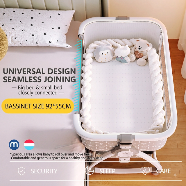 Multifunctional Modern Baby Playard with Changing Table Space Saving Storage for Newborn Baby Sleeping & Care 1 Year Warranty
