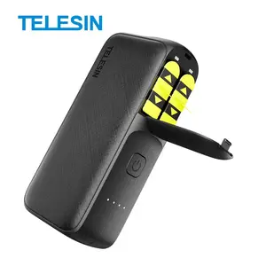 Telesin Storage Charging Box with 10,000mAh Battery Cell Power Bank Charger for GoPros 11/10/9/8/7/6/5 Batteries
