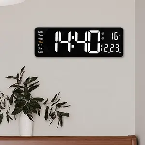 6626 nuovo arrivo 6 pollici grande schermo funzione calendario display orologio nordico digitale soggiorno led orologio da parete