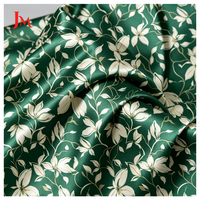 Tissu satiné en polyester double face de luxe tissé, motif floral personnalisé ODM&OEM pour robe femme