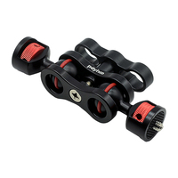 Bras magique universel pour appareil photo de haute qualité, bras articulé flexible, vis 1/4\", alliage d'aluminium, support de moniteur de terrain, double rotule