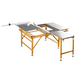 שולחן חיתוך דיוק לעיבוד עץ מכונת מסור פנל נייד מתקפל מסור שולחן הזזה למכירה