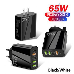 Cargador Rápido Múltiple de 65W con Doble PD Tipo C y 3 USB QC3.0, Adaptador de Carga Rápida de 5 Puertos USB para iPhone y Samsung - Product Image 2