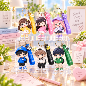 Llavero Personalizado con Figura de Dibujos Animados, Colgante de Goma Suave de PVC, Fabricación OEM ODM, Llavero Promocional - Product Image 3