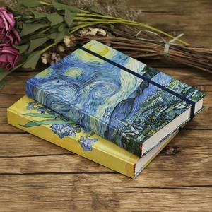 Cahiers d'art à couverture rigide avec sangle Van Gogh créatifs pour étudiants A5 Imprimés Logo personnalisé Papier Peinture à l'huile Esthétique <span class=keywords><strong>Livre</strong></span> de <span class=keywords><strong>croquis</strong></span> - Product Image 2