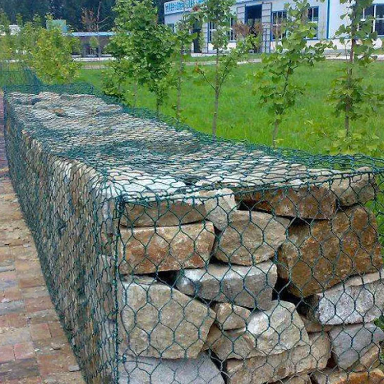 उच्च गुणवत्ता वाले pvc Gabion बॉक्स गैल्वेनाइज्ड और pvc लेपित गैबेयन टोकरी/तार मेश गैबियन बॉक्स