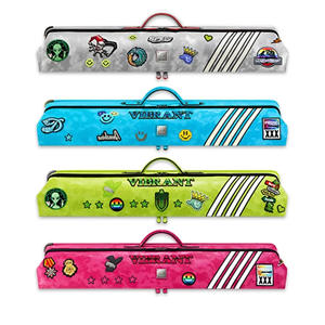 VIBRANT bleu résistance aux chocs 4*3 trous 88x14x12cm étui de queue de billard en cuir PU 1/2 boîte à tiges personnalisable - Product Image 1