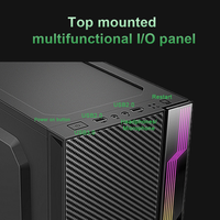 Boîtier PC Micro ATX économique, châssis de jeu ITX compact, alimentation montée en haut, boîtier de bureau léger