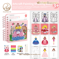 Princesse livre d'images Poke musique enfants peinture à la main bricolage fille varié changement autocollant Puzzle jouets pour enfants