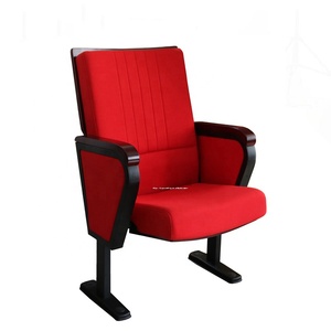 Chaises d'église rembourrées en métal rouge, vente en gros, chaises d'église pour Pew, nouvelles chaises d'occasion pour église - Product Image 1