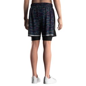 Shorts de basketball sans sous-vêtements supplémentaires, avec couche extérieure en mesh et doublure extensible de compression, conçus pour les joueurs de basket sérieux. - Product Image 4