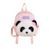 Nouveauté : Sac à dos tête de panda, vente directe du fabricant, sac de haute qualité, jouet en peluche mignon, grande capacité, adapté aux enfants