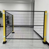 Clôture de protection pour zone de travail de robot de pulvérisation, maille anti-poussière, conception à poteaux d'angle