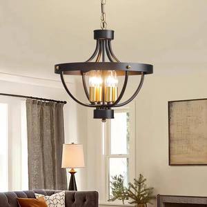 American Country <span class=keywords><strong>Lustre</strong></span> de restaurant en fer Style rétro industriel Lampe noire Creative Bedroom Study <span class=keywords><strong>Plafonnier</strong></span> - Product Image 1