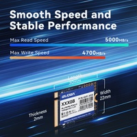 قرص صلب داخلي من GUDGA بسعة 1 تيرابايت، PCIe 4.0 2230 NVMe، سرعة 5000 ميجابايت/ثانية