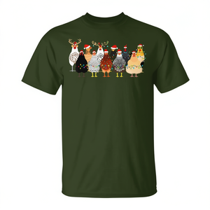 Camiseta Merry Chickmas de Navidad con diseño de sombrero de Papá Noel y luces - Product Image 2