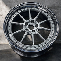 Rines Clásicos de 2 Piezas Forjados con Borde Pulido Plateado de 18 19 20 21 22 24 Pulgadas, Rines de Aleación Personalizados para Porsche, BMW, Audi, Mercedes