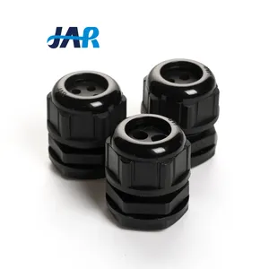 JAR Free Samples Ip68 Waterproof Plastic Cable Entry UL V2 Fire Resistant PG Multi-hole Nylon Cable Gland