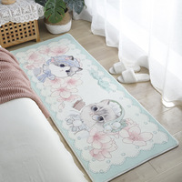 Tapis de chevet style Ins, motif chat, tactile, long et large, pour chambre d'enfants, chambre à coucher, balcon, rebord de fenêtre