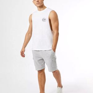 Custom Printed <b>Men's</b> Gym <b>Vest</b> 100% Cotton Thin & Breathable Moisture Wicking Fitness Tank Top <b>White</b> Summer Hot Sale Casual Style - Product Image 6