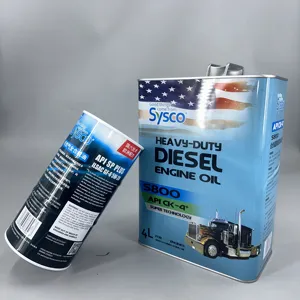 factory Outlet 4L Metal Oil Tin Can High Quality Engine Oil Can Empty Lubricants cans