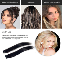 Extensions à clipser en cheveux indiens Remy, double tirage, fabriquées à la machine, sans produits chimiques, avec frange latérale, longues, pour tous les âges, à fusionnement parfait