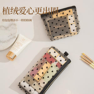 Sac de maquillage en maille Beilian, petite taille, portable, multi-usages, trousse de toilette pour les voyages, sac de rangement pour femmes - Product Image 3