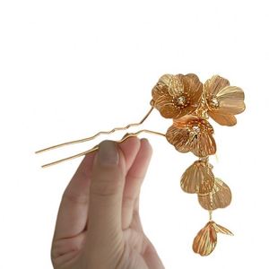 Barrettes à cheveux vintage à fleurs et pompons pour femmes, épingles à cheveux en métal, épingles à cheveux de mariée, bijoux de mariage, accessoires pour cheveux - Product Image 5
