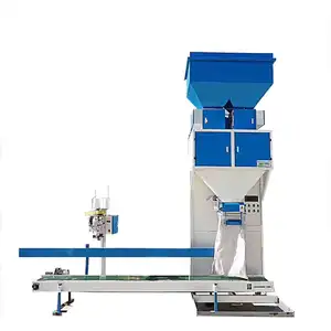 Semi-automatic 25kg 50kg Compost Sand Soil Granular Pellet Filling Two Scales Belt Feed Packing Machine