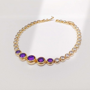 Pulseras de plata 925 al por mayor, de lujo, chapadas en oro de 18k, geométricas, con circonita, gruesas, delicadas, para mujer, chapadas en rodio, ideales para el verano. - Product Image 5
