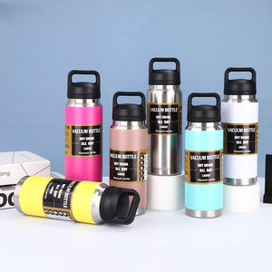 Bouteille d'eau avec logo personnalisé nouveau couvercle 304 en acier inoxydable nouveau brevet large bouche sport fiole à vide belle bouteille d'eau chaude isolée - Product Image 1