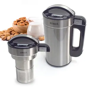 Macchina per il latte di mandorle da 1500ml con cestello filtrante macchina per spremiagrumi per latte di soia filtrazione automatica ricette per la produzione di latte di noci incluse