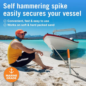 AMBITION-Poste <span class=keywords><strong>de</strong></span> ancla <span class=keywords><strong>de</strong></span> acero <span class=keywords><strong>de</strong></span> 39 "para barcos, motos acuáticas, pontones, kayaks, aguas poco profundas para bancos <span class=keywords><strong>de</strong></span> arena <span class=keywords><strong>de</strong></span>, playas - Product Image 6