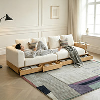 Canapé modulaire en coton naturel pour salon, canapé de salon haut de gamme, style moderne, design italien, luxe, carton