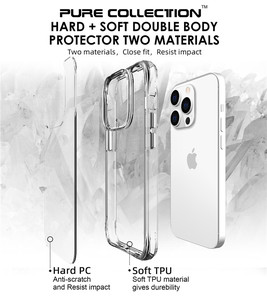 Para iPhone 14 Pro caso transparente <span class=keywords><strong>claro</strong></span> para iPhone 14 Pro Max Anti-colisión de la Anti-amarillamiento de la calle de moda de Silm cubierta - Product Image 5