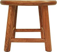 Tabouret pour enfants Tabouret de traite Support de plante en chêne cultivé Fabriqué à la main en bois massif Tabouret rond bas de 9 pouces