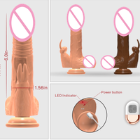Schwarzer Silikon-Stoßdildo-Vibrator mit Fernbedienung Realistisches Design für Weibliche Selbstbefriedigung