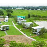 Maison de camping élégante démontée Maison de conteneur d'élégance Maison préfabriquée de meilleure qualité Capsule spatiale à vente chaude