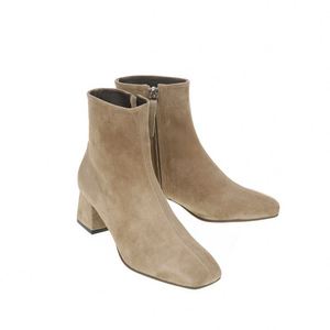 2025 New Autumn and Winter Women's <b>Ankle</b> Boots Party and Gathering Style with Side Zipper and Block Heel Genuine Leather - Product Image 6