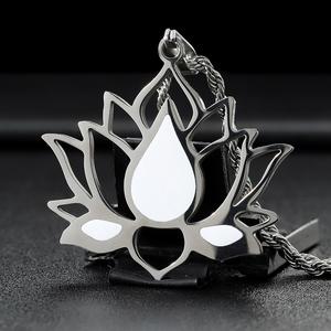 Collares de Joyería de Moda, Collar Personalizado de Acero Inoxidable Plateado para Hombre, Collar con Pedrería - Product Image 4