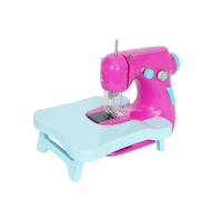 Machine à coudre multifonction Modèle électrique Petite machine délicate à point noué automatique rose cyan Convient aux vétérans débutants