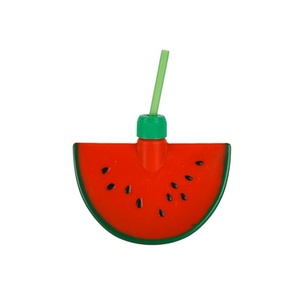Plastic Watermelon Shape Party Drink <b>Cup</b> 13oz 400ml With Straw With Lid <b>Reusable</b> Party Event Custom Logo Wholesale - Product Image 1