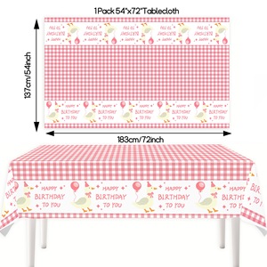 Décorations de fête d'anniversaire <span class=keywords><strong>pour</strong></span> bébé sur le thème du rose, assiettes en papier, papier de soie, set de nappes <span class=keywords><strong>pour</strong></span> accessoires de fête - Product Image 6
