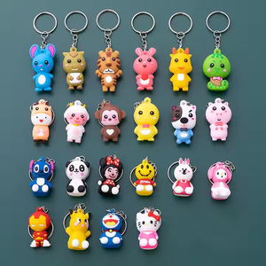 Llavero de goma con personaje de dibujos animados, colgante de llave de coche, colgante de mochila escolar, llavero de regalo pequeño - Product Image 2