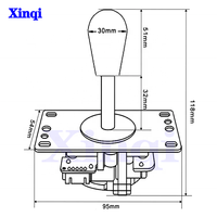 Placa de circuito de joystick DIY, placa de Chip USB, Joystick de ordenador, empujador de monedas, consola de juegos Arcade, Kit de máquina simulador