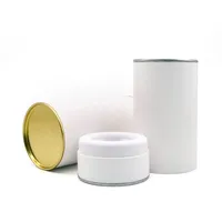 Nouvelle conception, flacons de parfum en verre de 50 ml et 100 ml, emballage protecteur, couvercle métallique, tube de parfum cylindrique, boîte avec insert en mousse